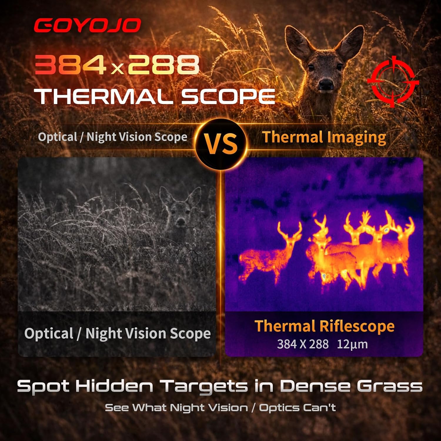Hunting Thermal Imaging Scope - Mira térmica GOYOJO 384x288 con imagen